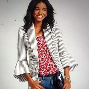 CAbi Ticking Stripe Bell Jacket Brand new size 2